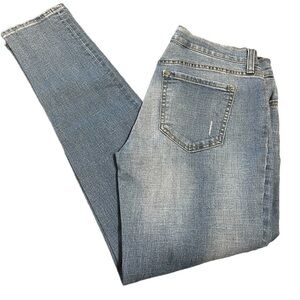 𝅺old NAVY BOYFRIEND SKINNY LIGHT DENIM DESTRUCTED JEANS SIZE 2 REGULAR